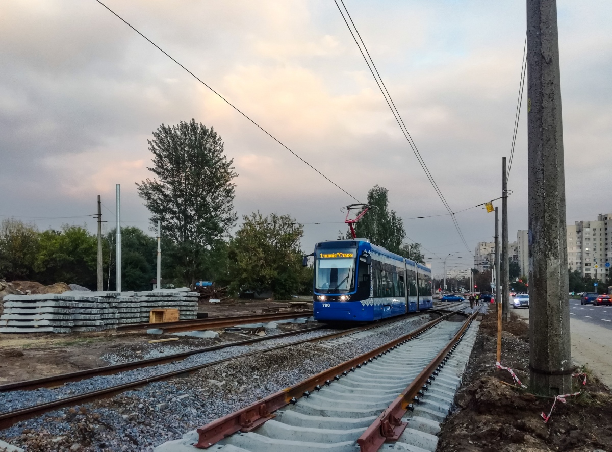 Киев, PESA 71-414К (Fokstrot) № 790; Киев — Реконструкция скоростного трамвая: нескоростной участок