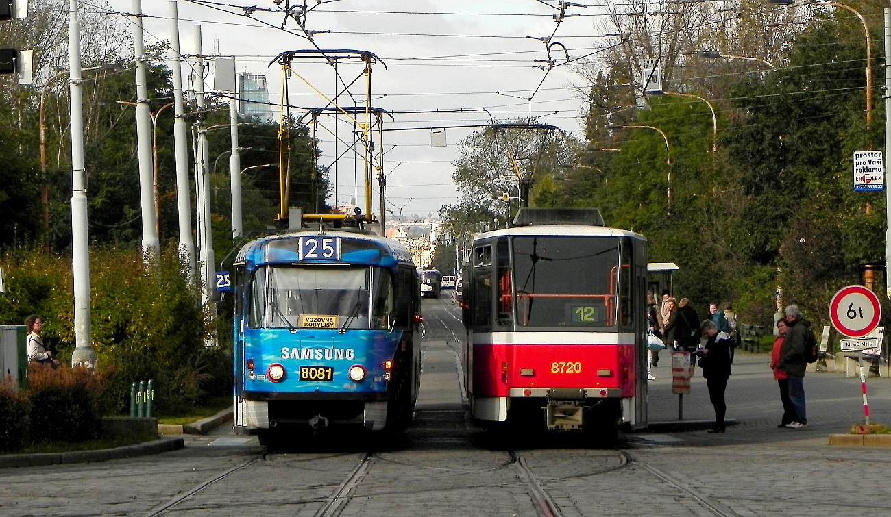 Prague, Tatra T3M N°. 8081; Prague, Tatra T6A5 N°. 8720