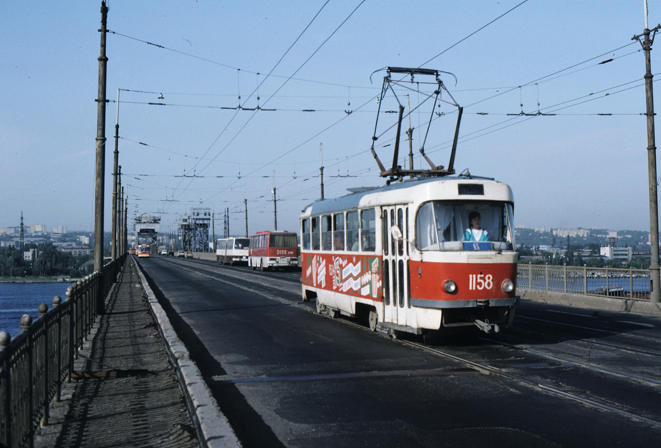 Днепр, Tatra T3SU (двухдверная) № 1158; Днепр — Исторические фотографии: Серии иностранных авторов Днепр, Tatra T3SU (двухдверная) № 1158; Днепр — Исторические фотографии: Серии иностранных авторов