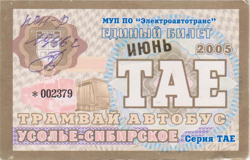 Усолье-Сибирское — Проездные документы