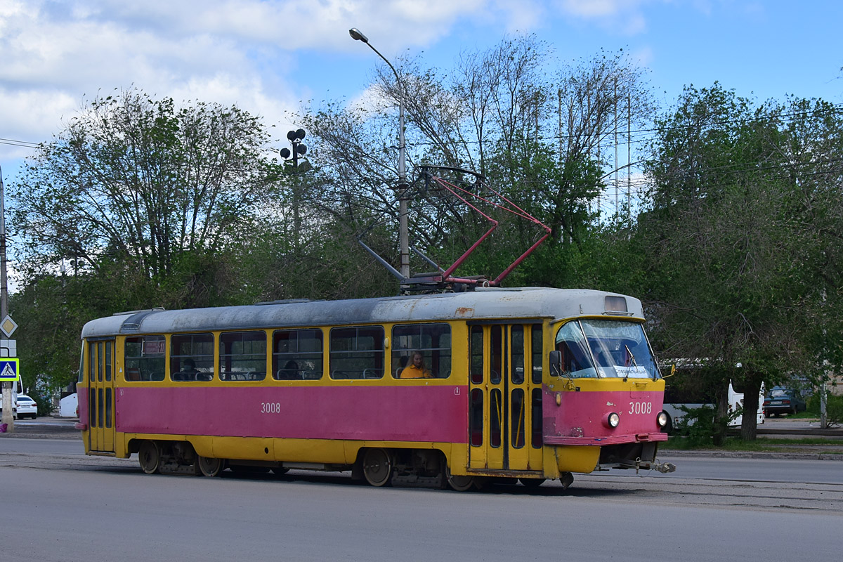 Волгоград, Tatra T3SU (двухдверная) № 3008