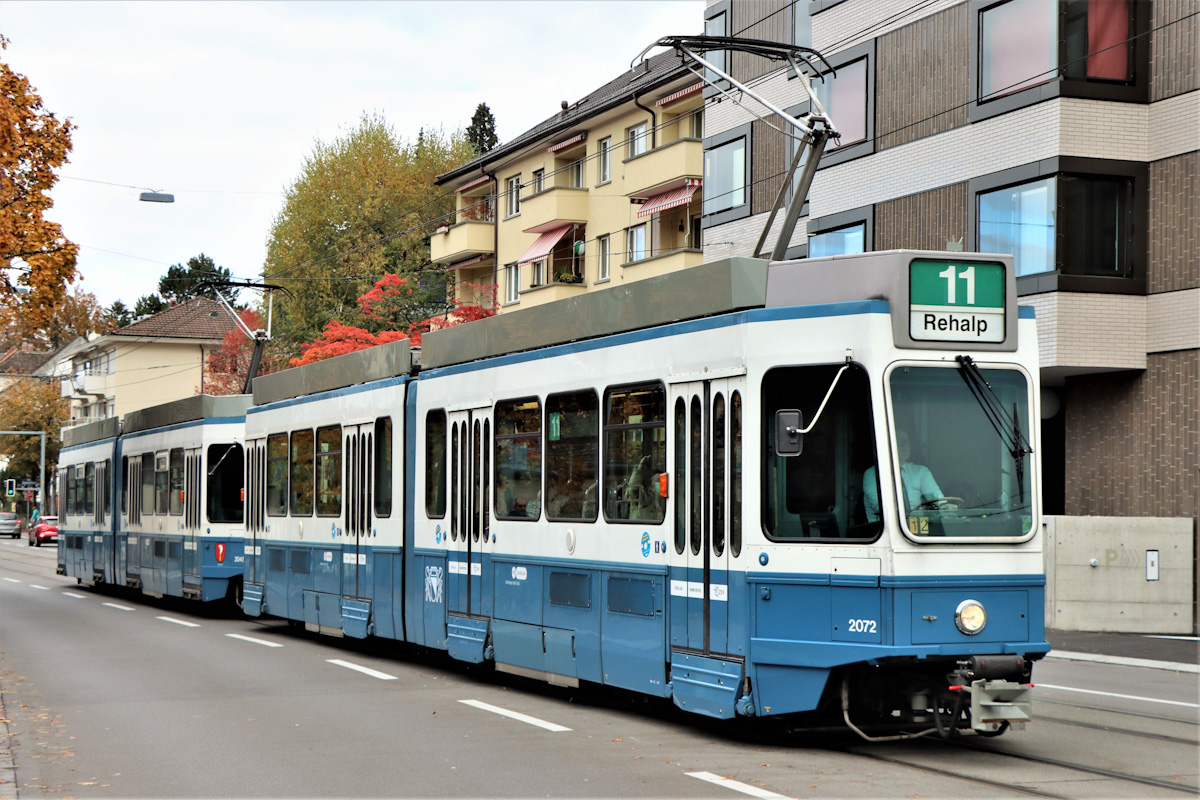 Zurich, SWP/SIG/BBC Be 4/6 "Tram 2000" N°. 2072
