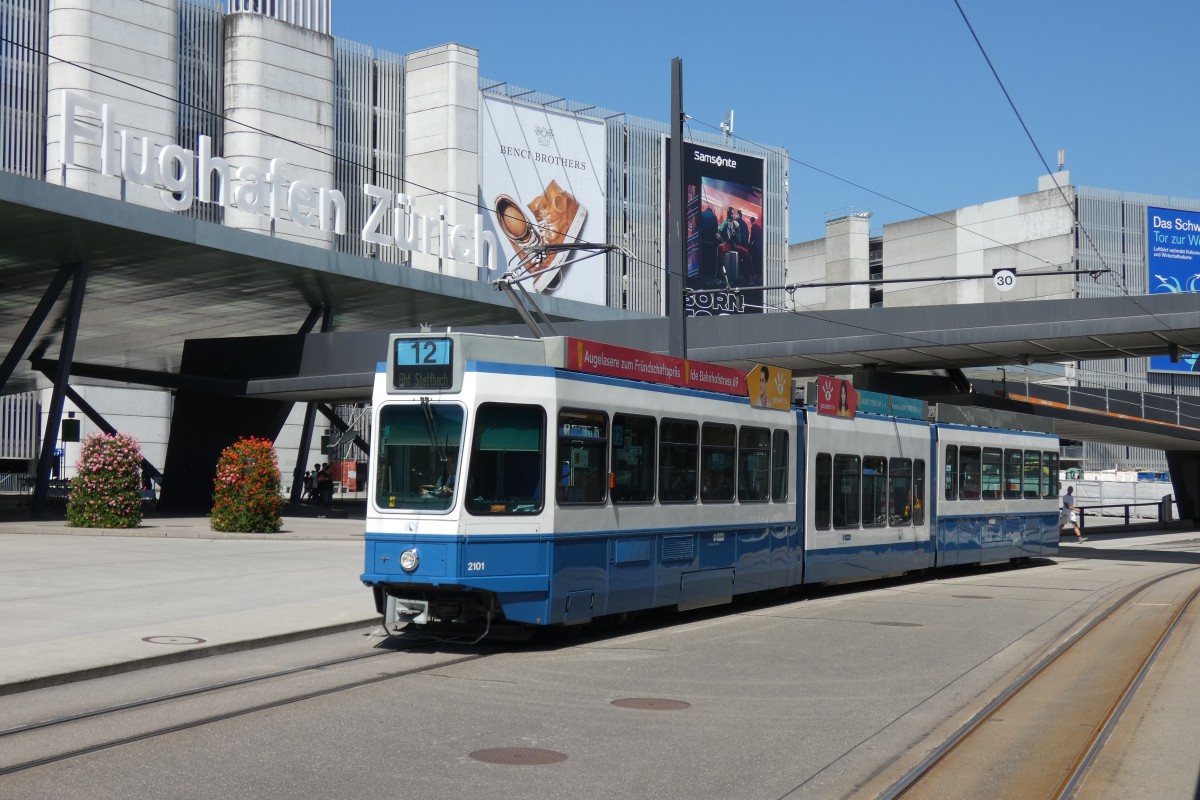 Zurich, SWP/SIG/ABB Be 4/8 "Tram 2000 Sänfte" № 2101