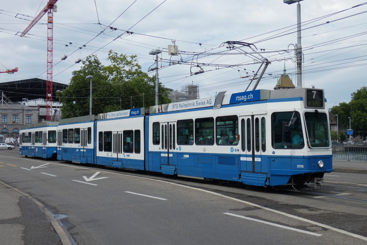 Цюрих, SWP/SIG/ABB Be 4/8 "Tram 2000 Sänfte" № 2115