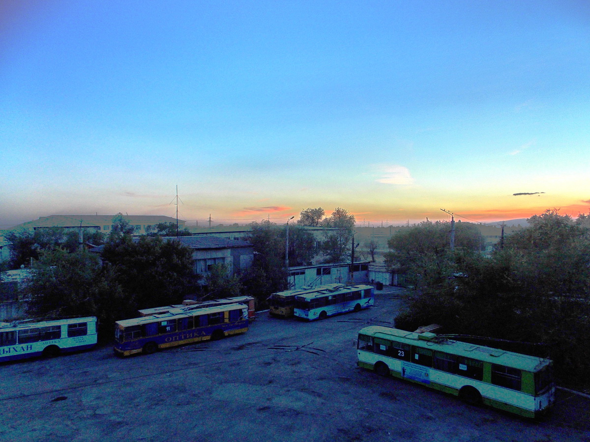 Taraz, ZiU-682G [G00] N°. 11; Taraz, ZiU-682G [G00] N°. 27; Taraz, ZiU-682G [G00] N°. 28; Taraz, ZiU-682G [G00] N°. 23; Taraz — Trolleybus Lines and Infrastructure