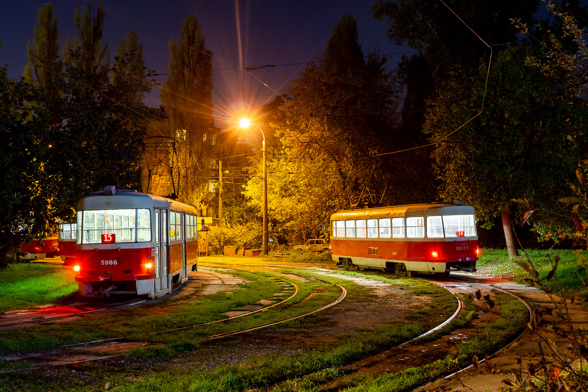 Киев, Tatra T3SUCS № 5966; Киев, Tatra T3SUCS № 5577; Киев — Конечные станции и кольца