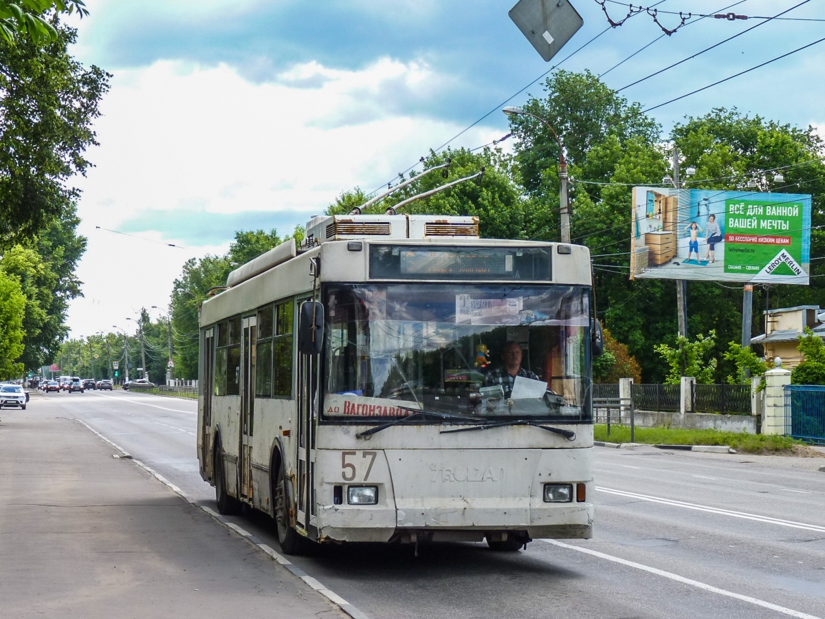 Тверь, Тролза-5275.05 «Оптима» № 57; Тверь — Последние годы тверского троллейбуса (2019 — 2020 гг.); Тверь — Троллейбусные линии: Заволжский район