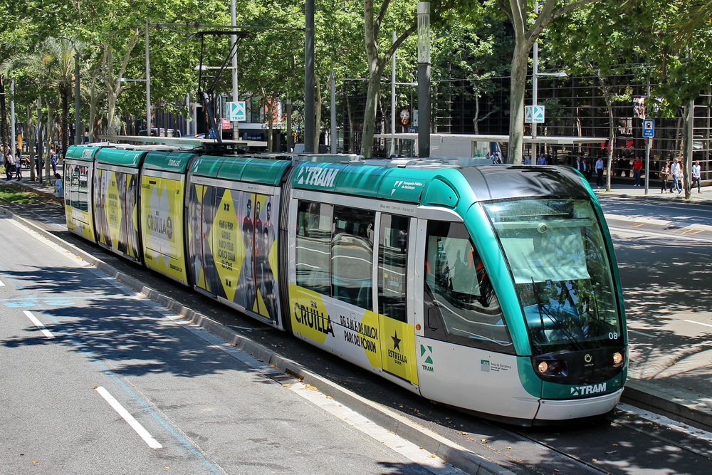 Барселона, Alstom Citadis 302 № 08 Барселона, Alstom Citadis 302 № 08