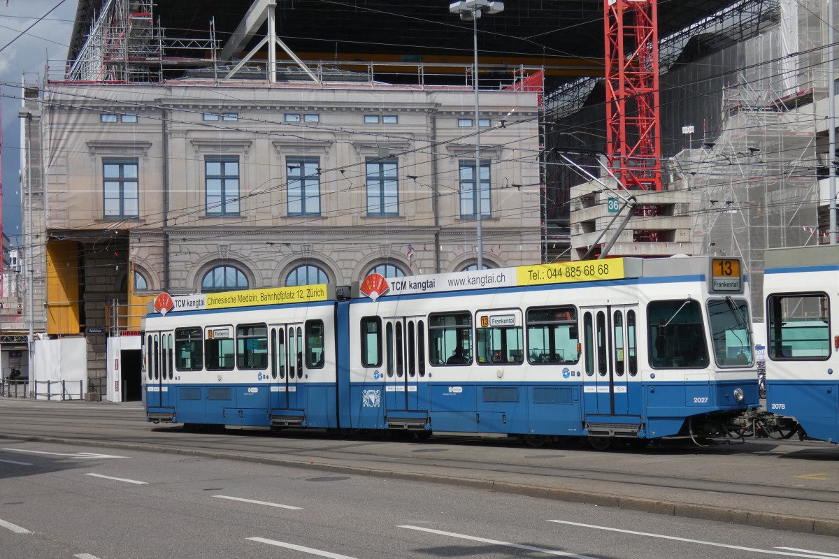 Zurich, SWS/SWP/BBC Be 4/6 "Tram 2000" Br. 2027 Zurich, SWS/SWP/BBC Be 4/6 "Tram 2000" Br. 2027