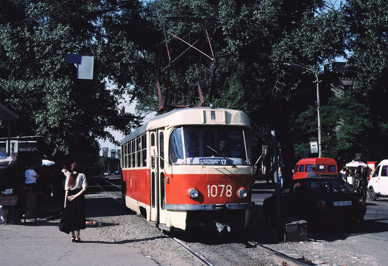 第聂伯罗, Tatra T3SU (2-door) # 1078; 第聂伯罗 — Old photos: Shots by foreign photographers