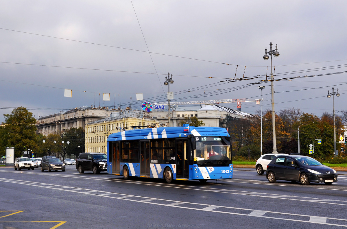 Sankt Peterburgas, Trolza-5265.08 “Megapolis” nr. 1043 Sankt Peterburgas, Trolza-5265.08 “Megapolis” nr. 1043