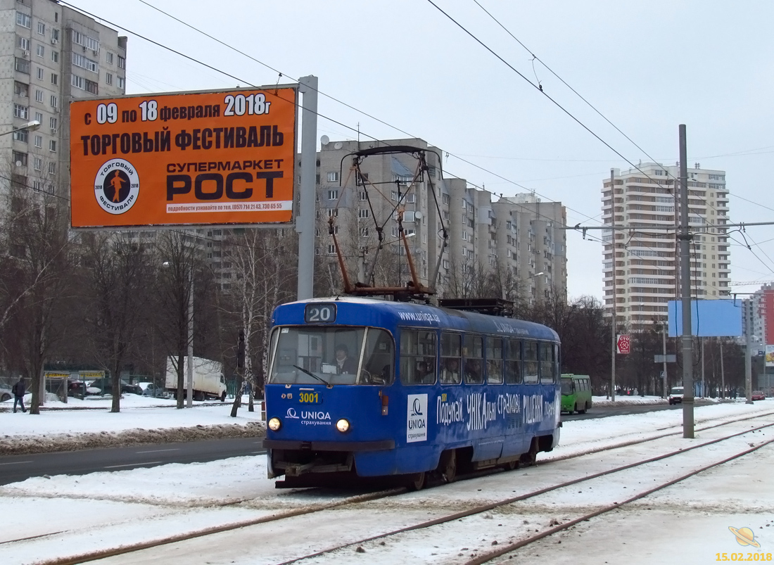 Харьков, Tatra T3A № 3001