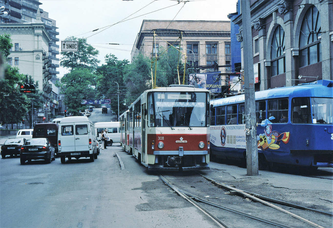 Днепр, Татра-Юг Т6Б5 № 3011; Днепр, Tatra T3R.P № 1366; Днепр — Исторические фотографии: Серии иностранных авторов