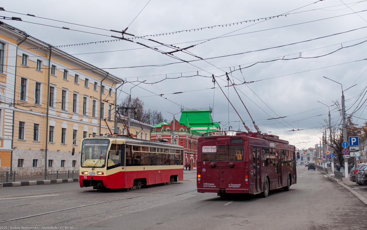 Тула, 71-619КТ № 75; Тула, Тролза-5275.03 «Оптима» № 8