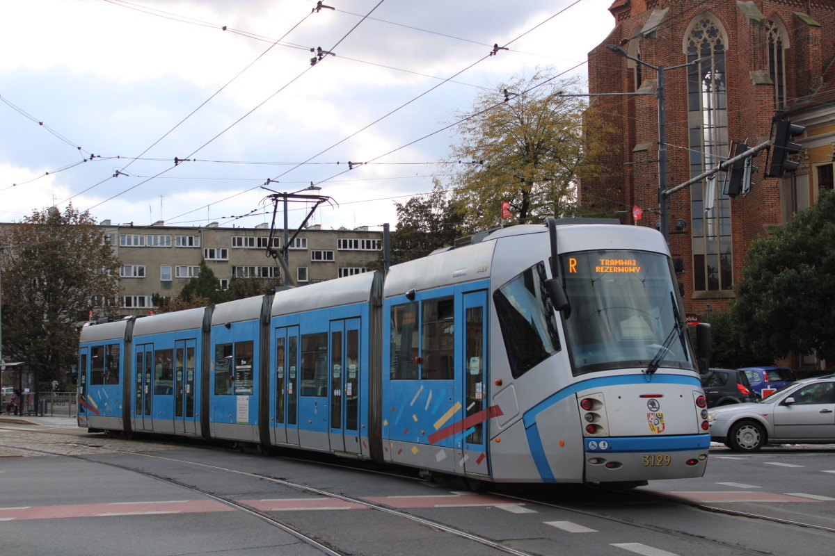 Wrocław, Škoda 19T Elektra # 3129 Wrocław, Škoda 19T Elektra # 3129