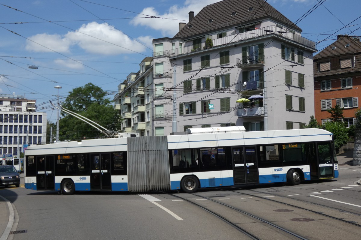 Цюрих, Hess SwissTrolley 4 (BGT-N2D) № 169