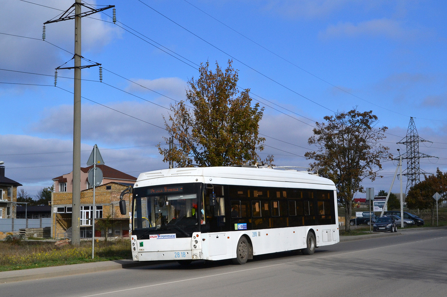 Krim-Obus, Trolza-5265.03 “Megapolis” Nr. 2818; Krim-Obus — The movement of trolleybuses without CS (autonomous running)