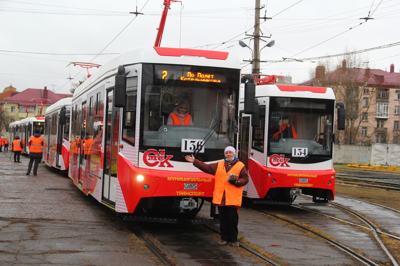 Омск — 09.11.2020 — Презентация трамвайных вагонов 71-407
