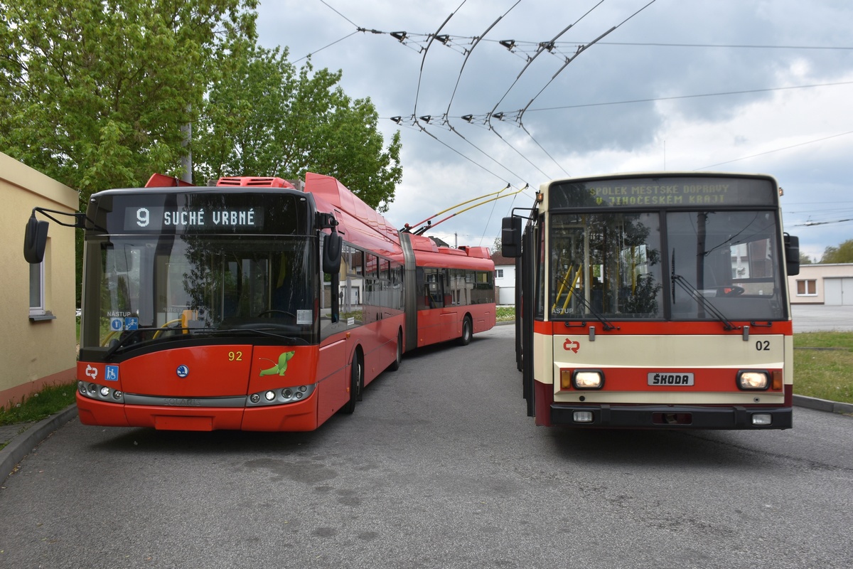 Чэске-Будзеёвіцы, Škoda 27Tr Solaris III № 92; Чэске-Будзеёвіцы, Škoda 15TrM № 02
