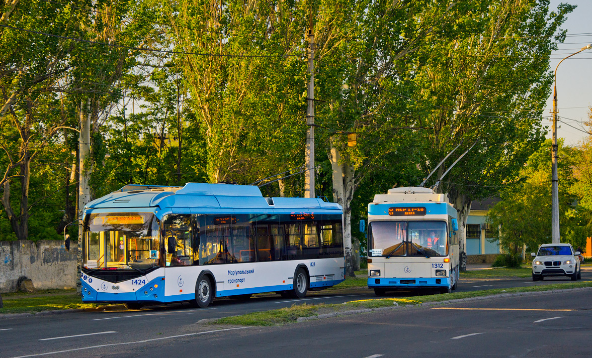 Мариуполь, АКСМ 321 (БКМ-Україна) № 1424; Мариуполь, MAN/Gräf & Stift 860 SL172HO № 1312
