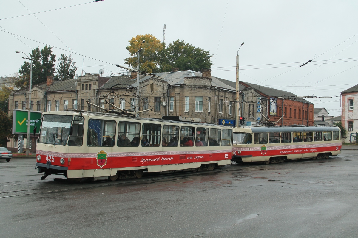 Запорожье, Tatra T6B5SU № 425; Запорожье, Tatra T3SU № 346