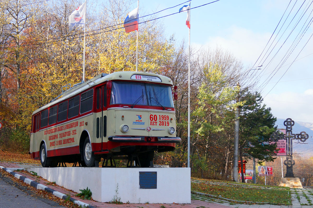 Крымский троллейбус, Škoda 9Tr19 № 1502 (2012); Крымский троллейбус — Памятник троллейбусу на Ангарском перевале