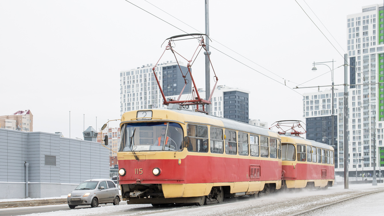 Екатеринбург, Tatra T3SU (двухдверная) № 115