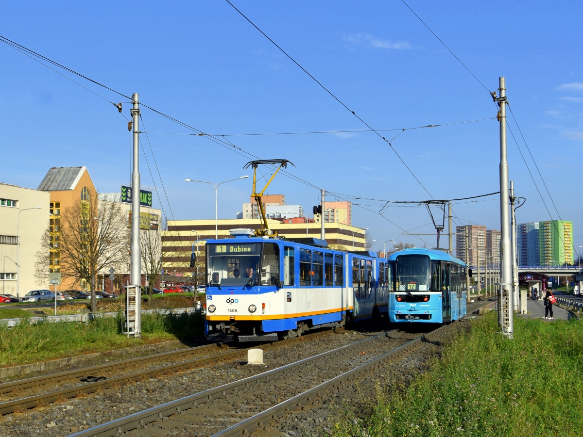 Острава, Tatra KT8D5R.N1 № 1509; Острава, Vario LFR.E № 1341