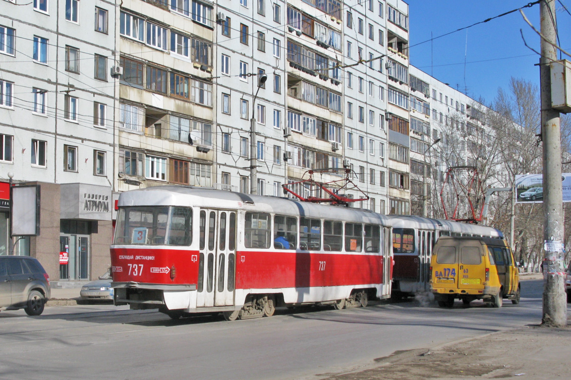 Самара, Tatra T3SU (двухдверная) № 737