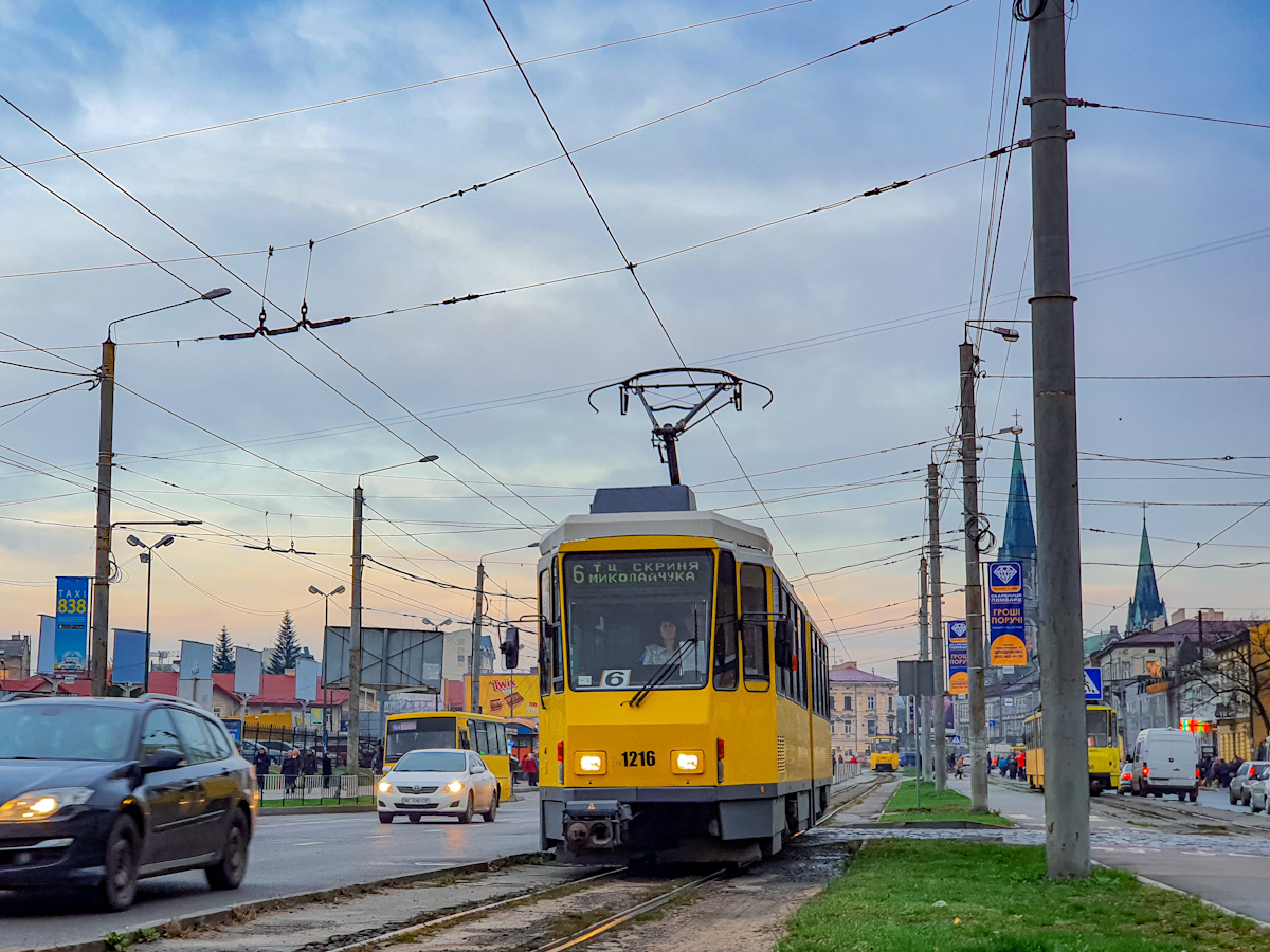 Львов, Tatra KT4DM № 1216