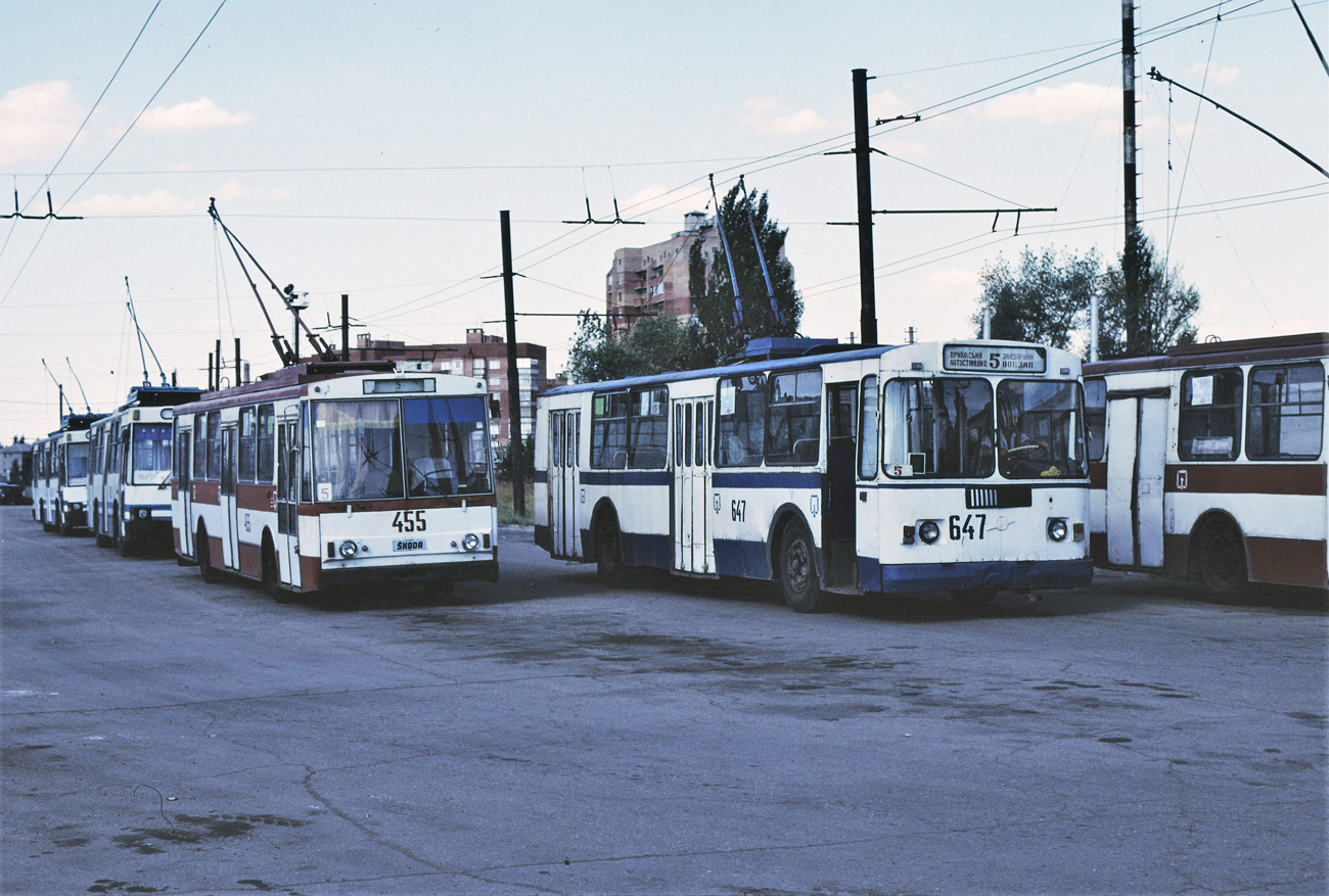 Мариуполь, Škoda 14Tr89/6 № 455; Мариуполь, ЗиУ-682Г [Г00] № 647