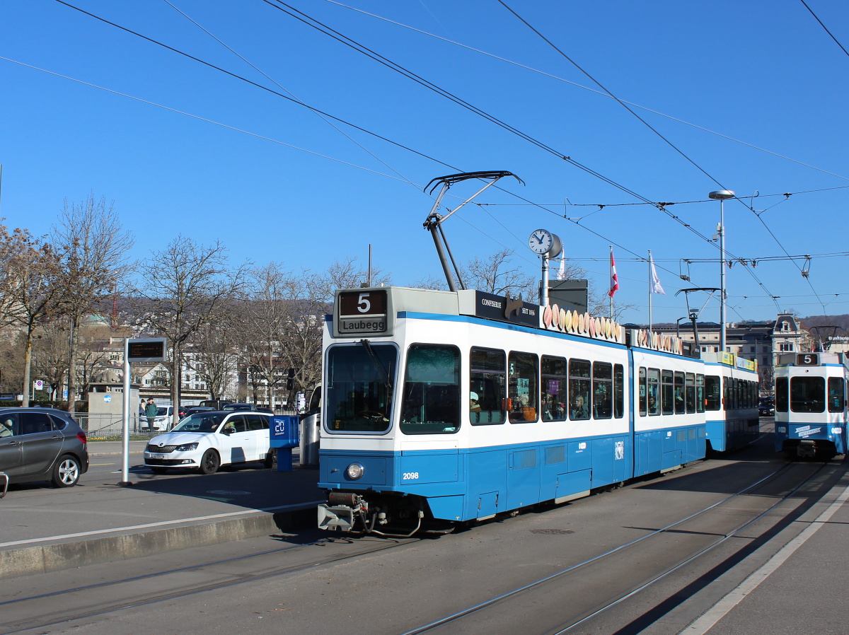 Цюрих, SWP/SIG/BBC Be 4/6 "Tram 2000" № 2098