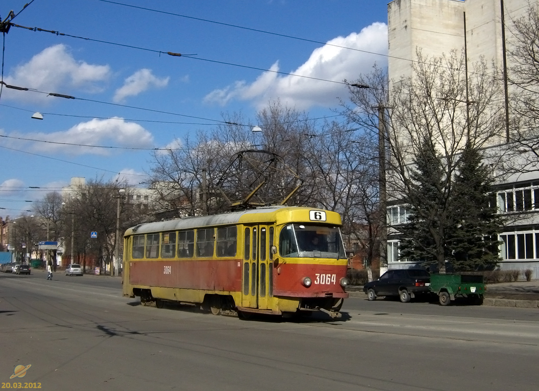 Харьков, Tatra T3SU (двухдверная) № 3064