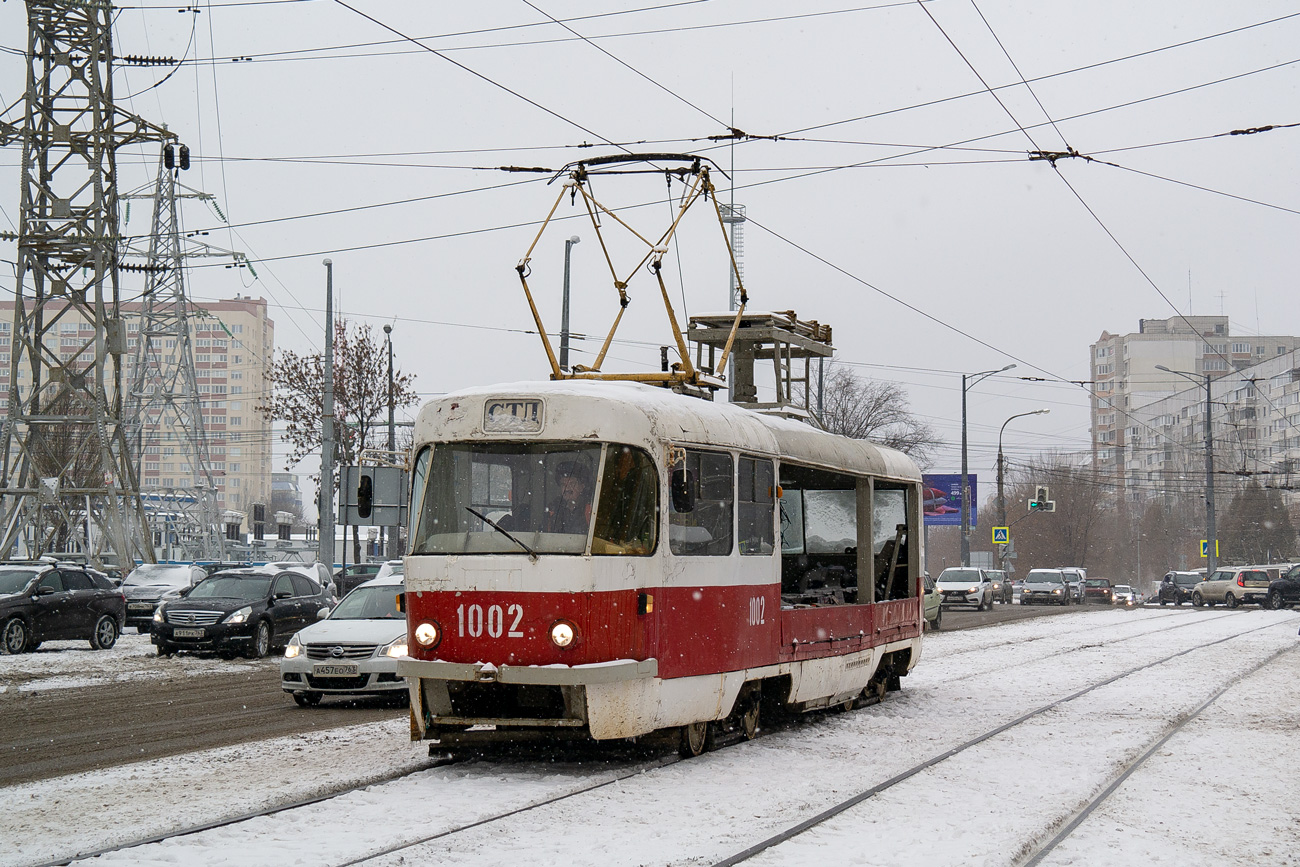 Самара, Tatra T3SU (двухдверная) № 1002