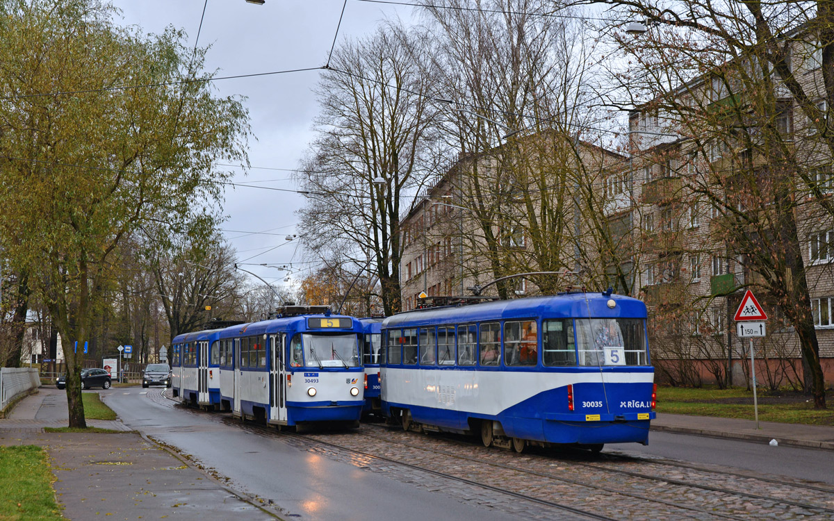 Рига, Tatra T3A № 30493; Рига, Tatra T3A № 30035