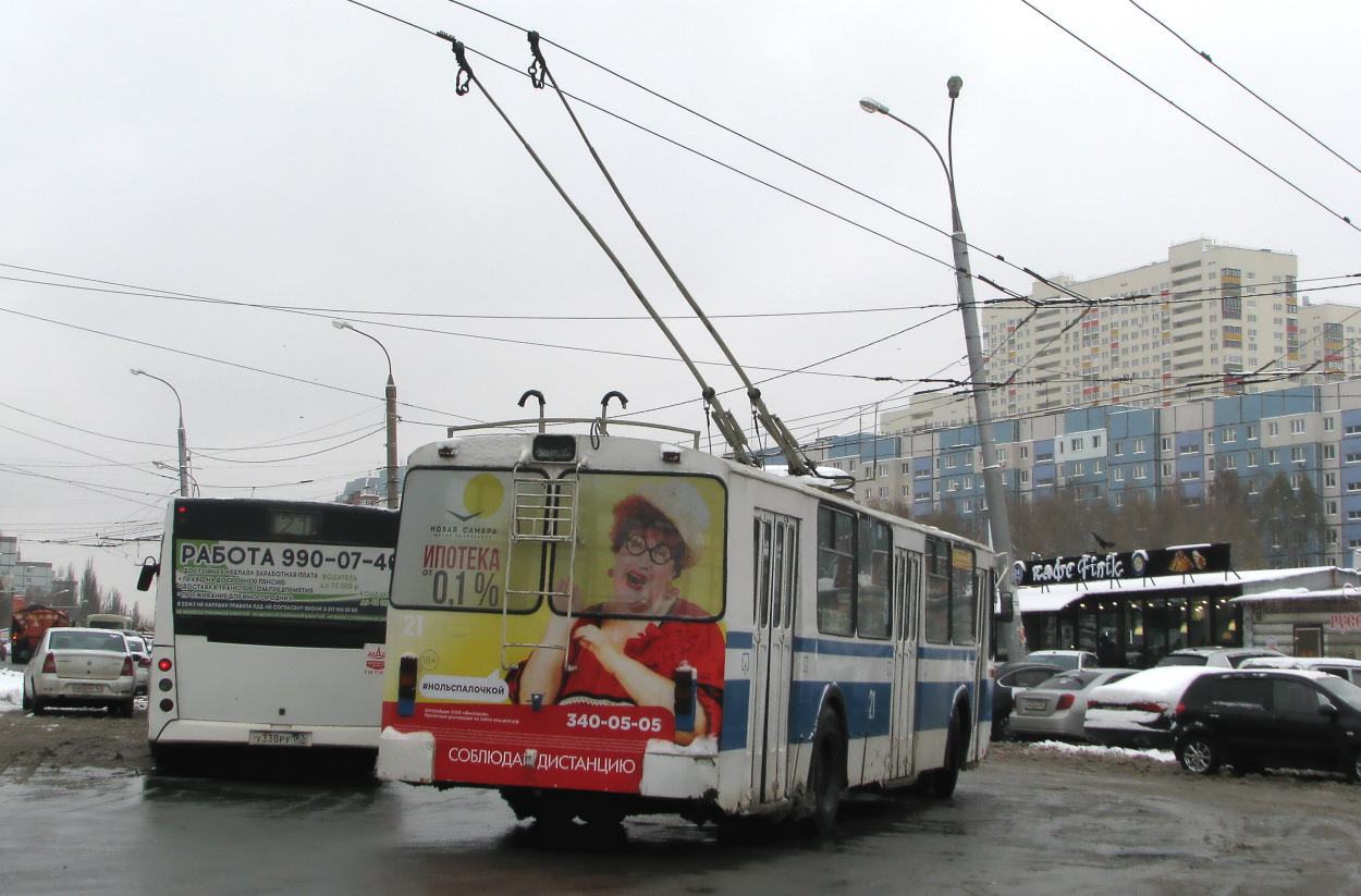 Самара, ЗиУ-682В [В00] № 21; Самара — Конечные станции и кольца (троллейбус)