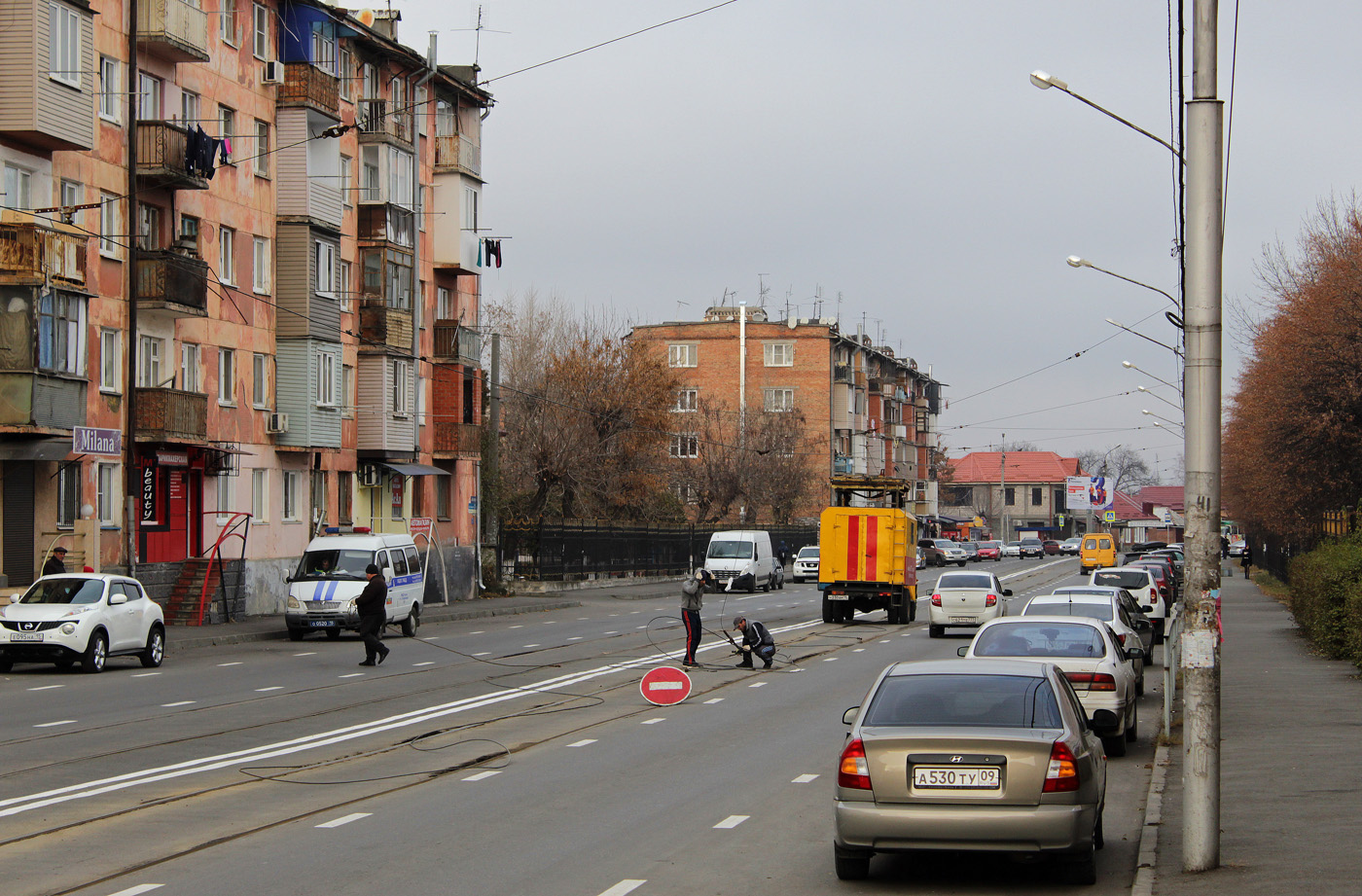 Vladikavkaz — Situations; Vladikavkaz — Tram contact — network
