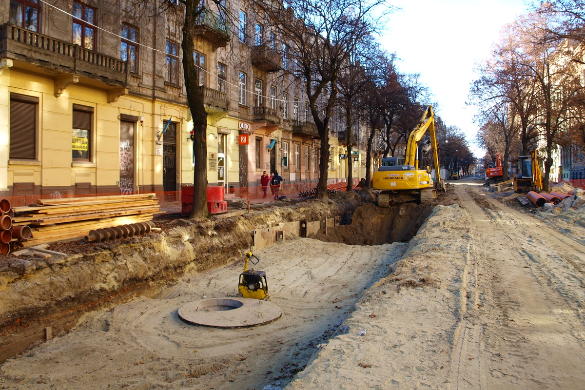 Lviv — Track reconstructions: Stepana Bandery str. [28.09.2020 -18.12.2021]