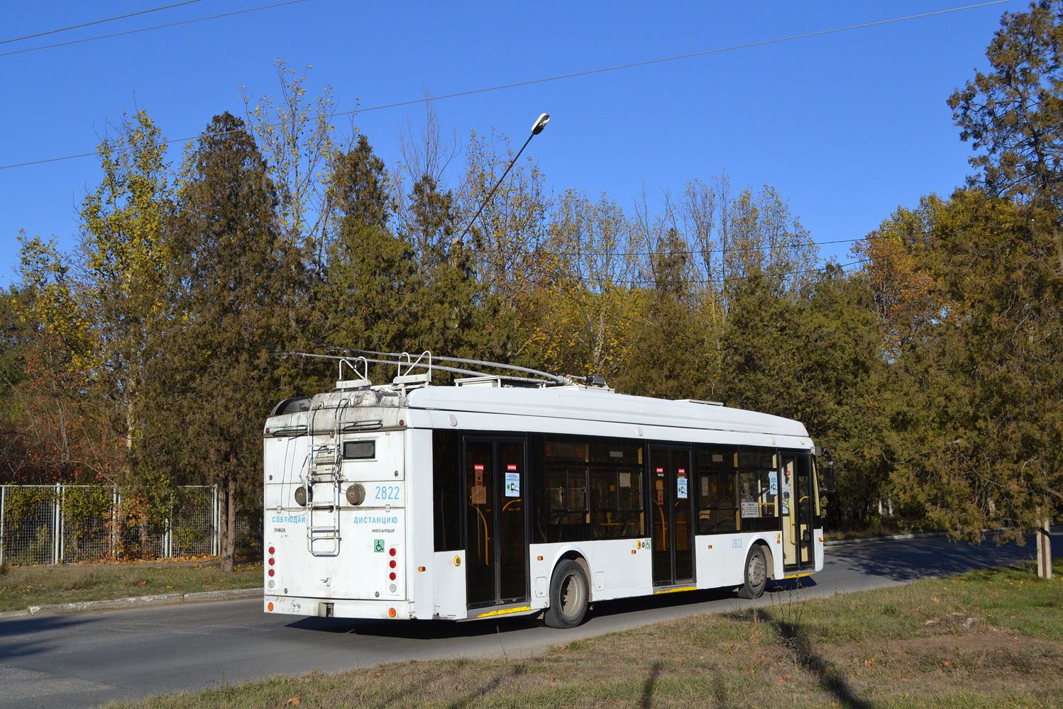 Крымский троллейбус, Тролза-5265.03 «Мегаполис» № 2822; Крымский троллейбус — Движение троллейбусов без КС (автономный ход) Крымский троллейбус, Тролза-5265.03 «Мегаполис» № 2822; Крымский троллейбус — Движение троллейбусов без КС (автономный ход)