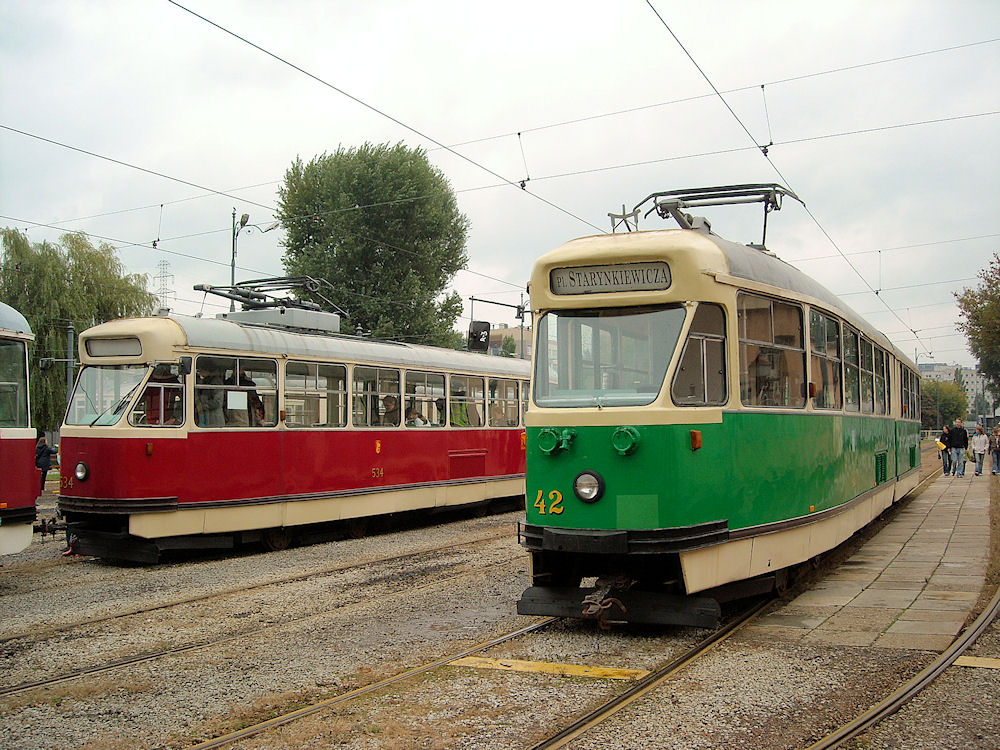 Варшава, Konstal 13NS № 534; Варшава, Konstal 102Na № 42; Варшава — Дни общественного транспорта (с 2002 г.)