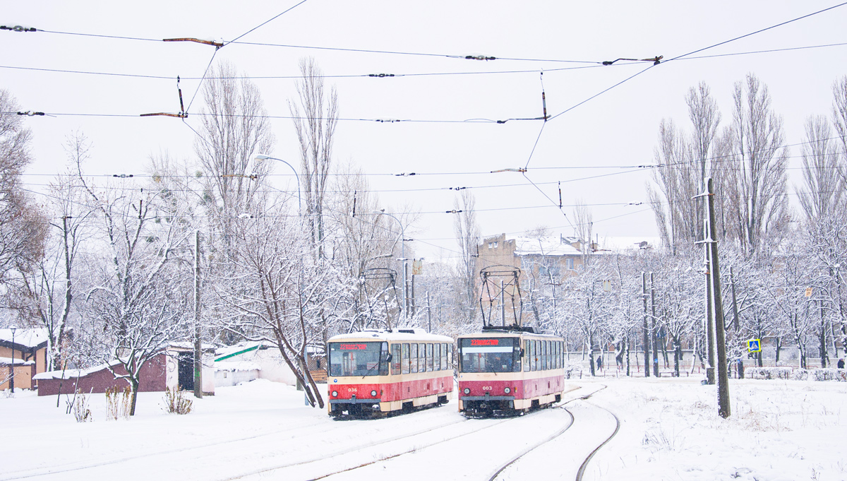 Киев, Tatra T6B5SU № 036; Киев, Tatra T6B5SU № 003; Киев — Конечные станции и кольца