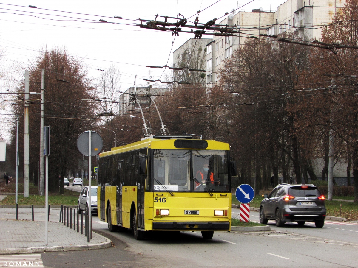 Львов, Škoda 14Tr02/6 № 516