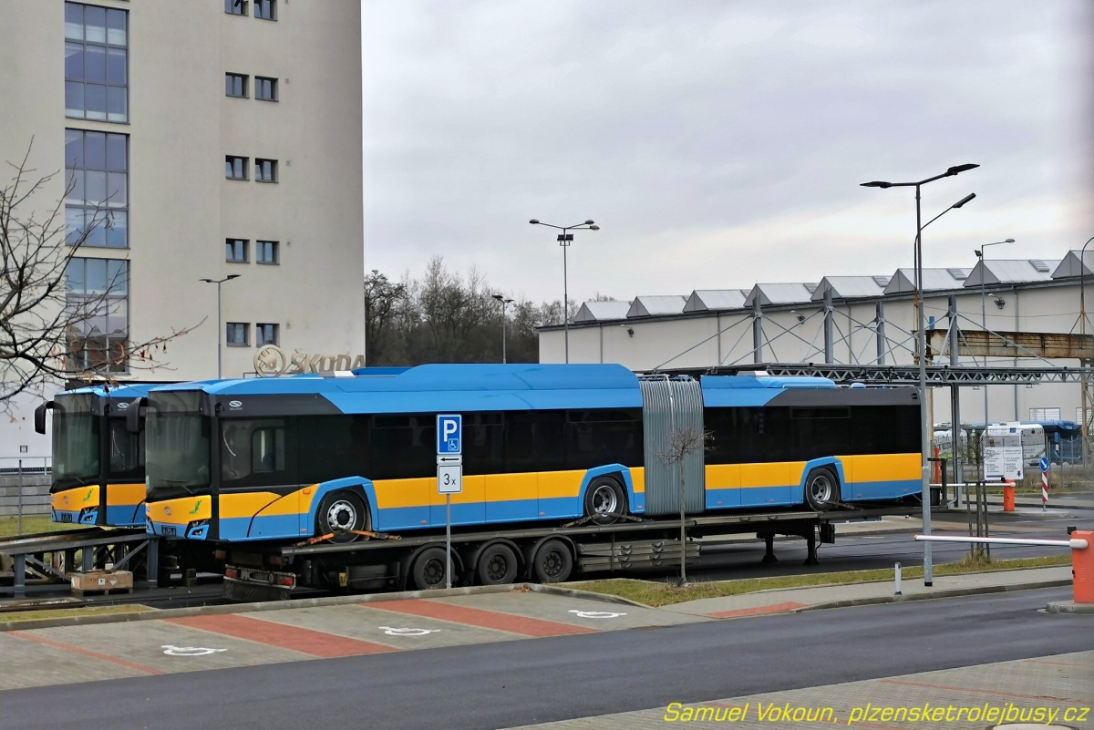 София, Škoda 27Tr Solaris IV № 2802; София, Škoda 27Tr Solaris IV № 2801; Пльзень — Новые троллейбусы с завода Шкода