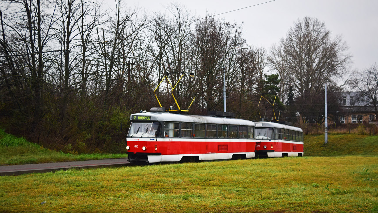 Брно, Tatra T3G № 1610; Брно, Tatra T3G № 1612
