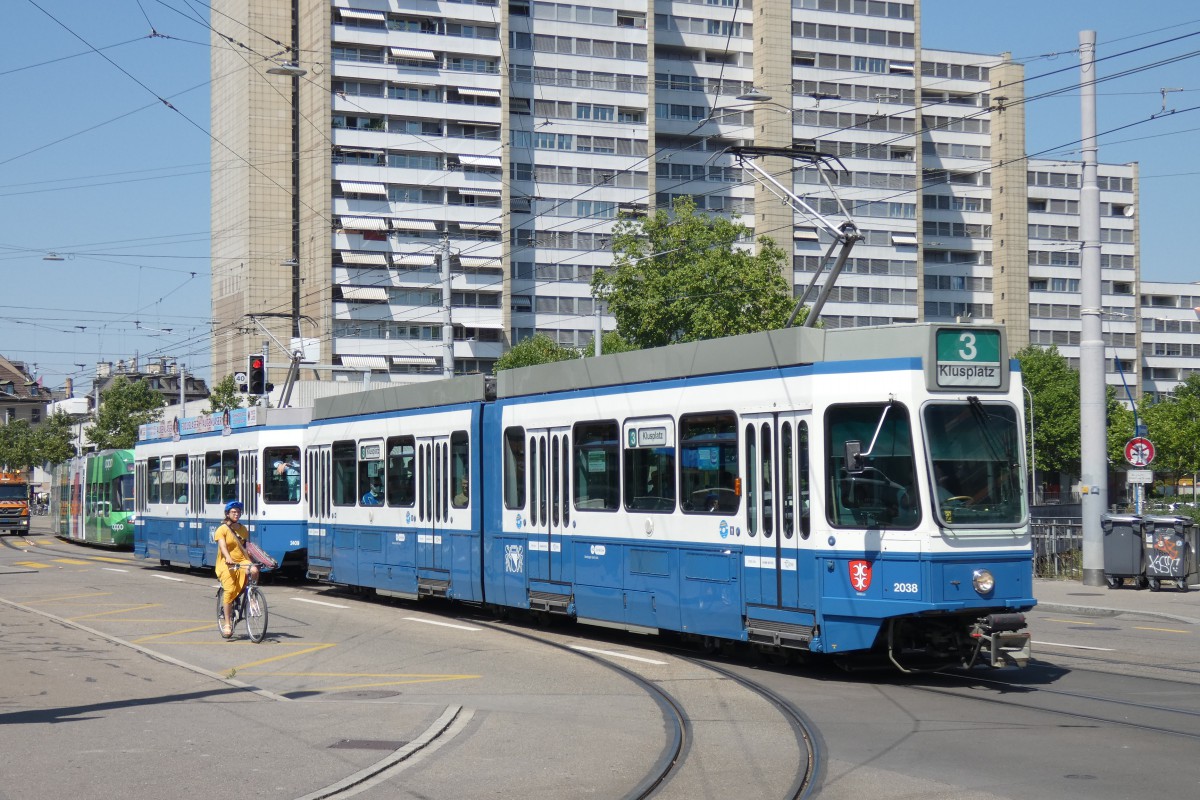 Цюрих, SWS/SWP/BBC Be 4/6 "Tram 2000" № 2038