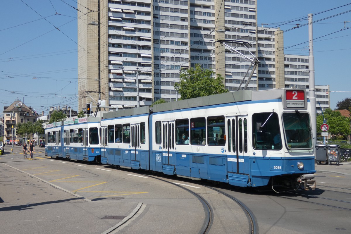 Цюрих, SWP/SIG/BBC Be 4/6 "Tram 2000" № 2085