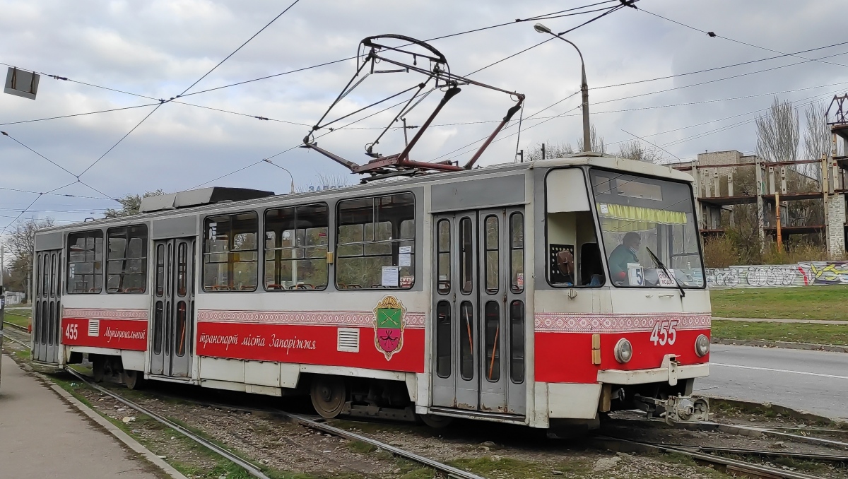 Запорожье, Tatra T6B5SU № 455
