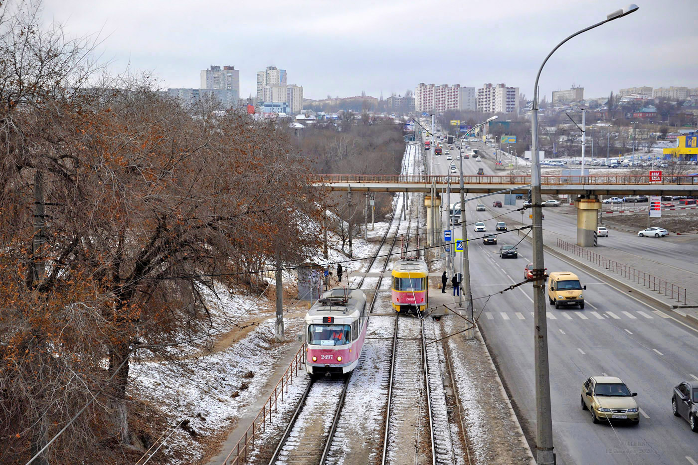 Волгоград, Tatra T3SU (двухдверная) № 2497; Волгоград, Tatra T3SU (двухдверная) № 2688