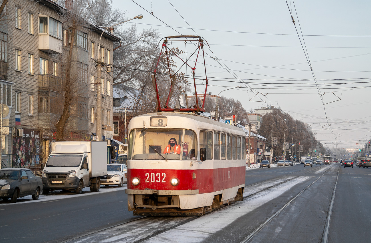 Самара, Tatra T3SU (двухдверная) № 2032; Самара — Трамвайные линии
