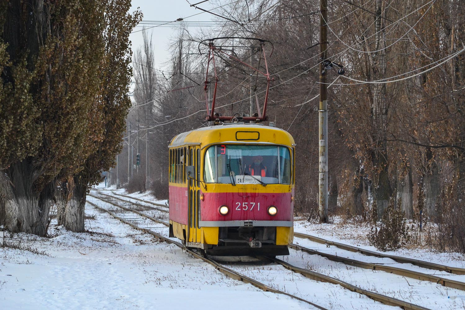 Волгоград, Tatra T3SU (двухдверная) № 2571